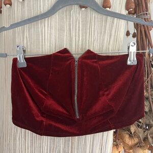 NWT Fashion Nova Velvet Crop Top